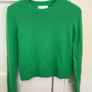 Lisa Yang 100% cashmere kelly green sweater -0